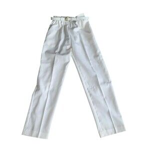 Alfred Dunner Pants Womens 10 White Elastic Waist Pockets Coastal Old Money